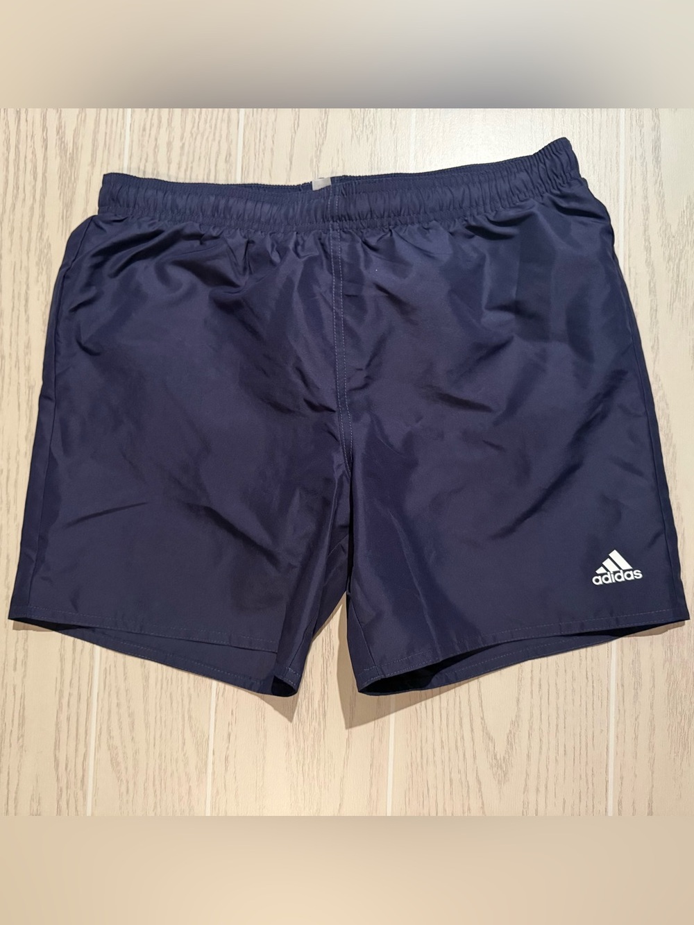 Adidas Boys XL Navy Logo Mesh Lined Swim Trunks NWT